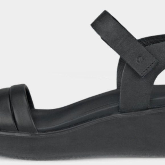 ECCO WOMEN'S FLOWT WEDGE LX SANDAL - Black - Picture 4 of 9